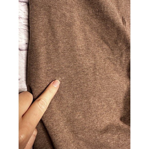 Lysse‎ Brown High Waist Crop Leggings Women’s Size Medium USA Cotton Blend - Picture 3 of 6